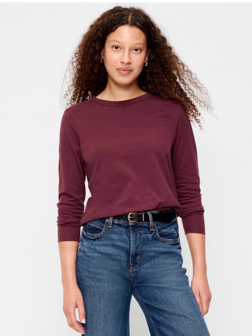 Old Navy burgundy Everywear long sleeve tee. Size XS.